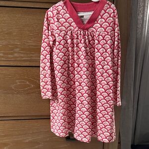 Tea Collection Pink and White Scallop Dress